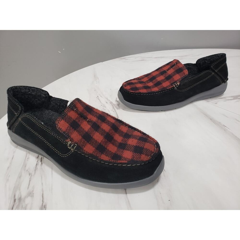 NEW WITH TAGS NO BOX Clarks GORWIN STEP Comfort Insole Loafers 8.5 Buffalo Plaid
